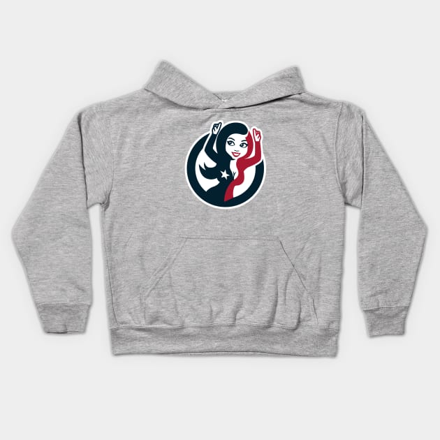 Houston Texans Cheerleaders Kids Hoodie by Carl Cordes